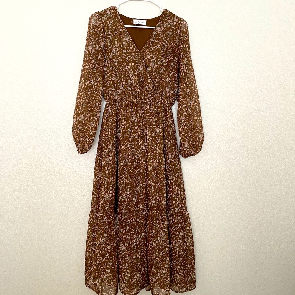 CJLA V Neck long sleeved Dress